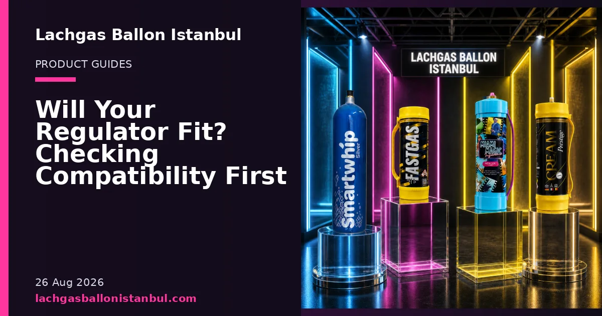 Lachgas Ballon Istanbul blog cover showing product cylinders in a studio setting