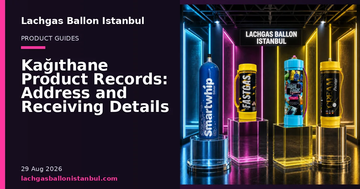 Lachgas Ballon Istanbul blog cover showing product cylinders in a studio setting