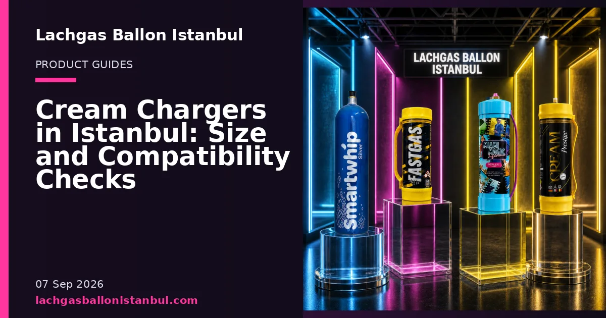 Lachgas Ballon Istanbul blog cover showing product cylinders in a studio setting